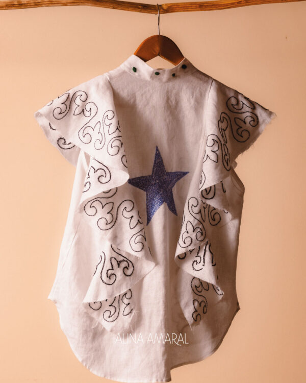 Blusa Babado Bordado Arabescos Sertão • Portugal - Imagem 2