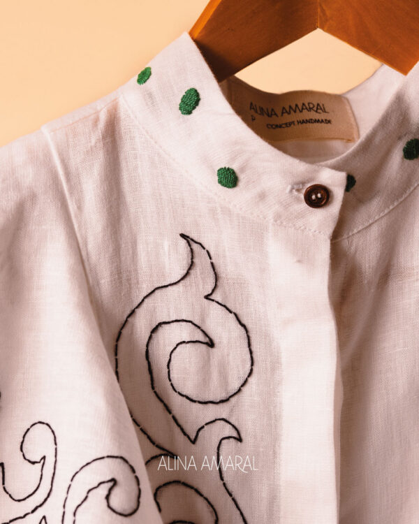 Blusa Babado Bordado Arabescos Sertão • Portugal - Imagem 5